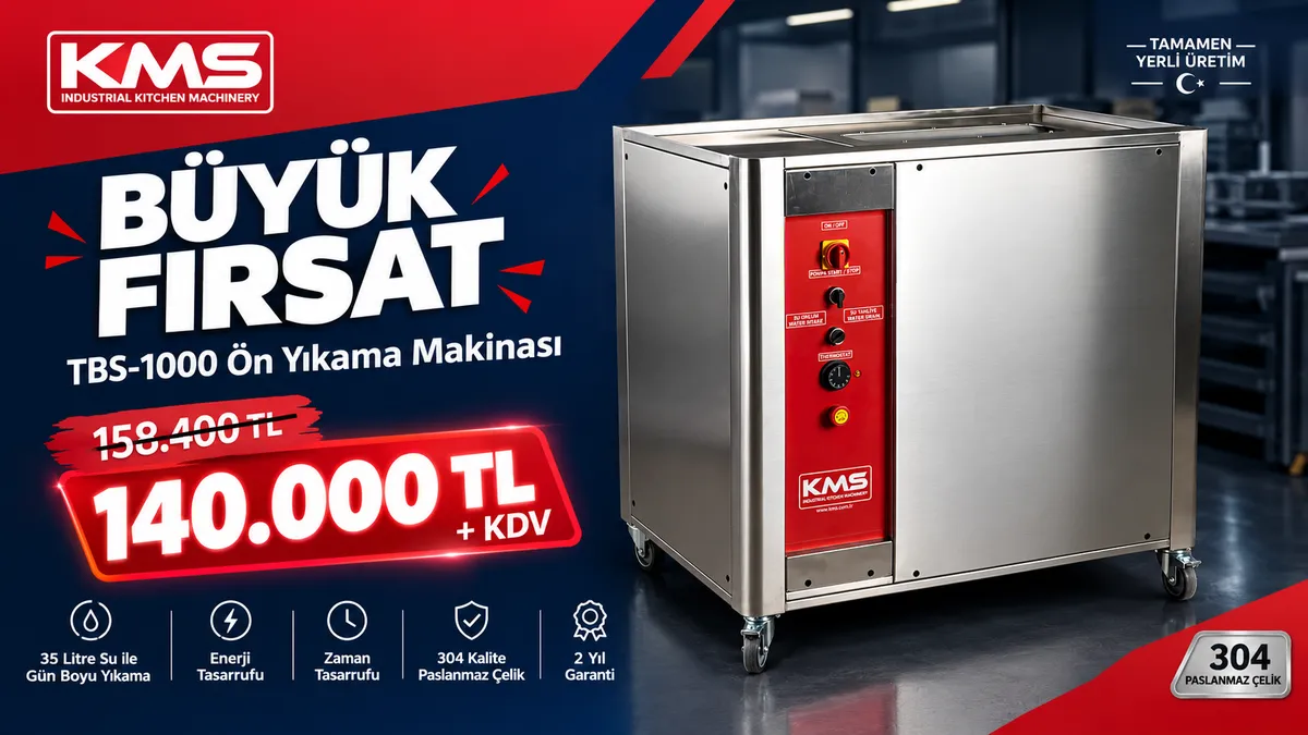 KMS TBS-1000 Sıyırma ve Ön Yıkama Makinası