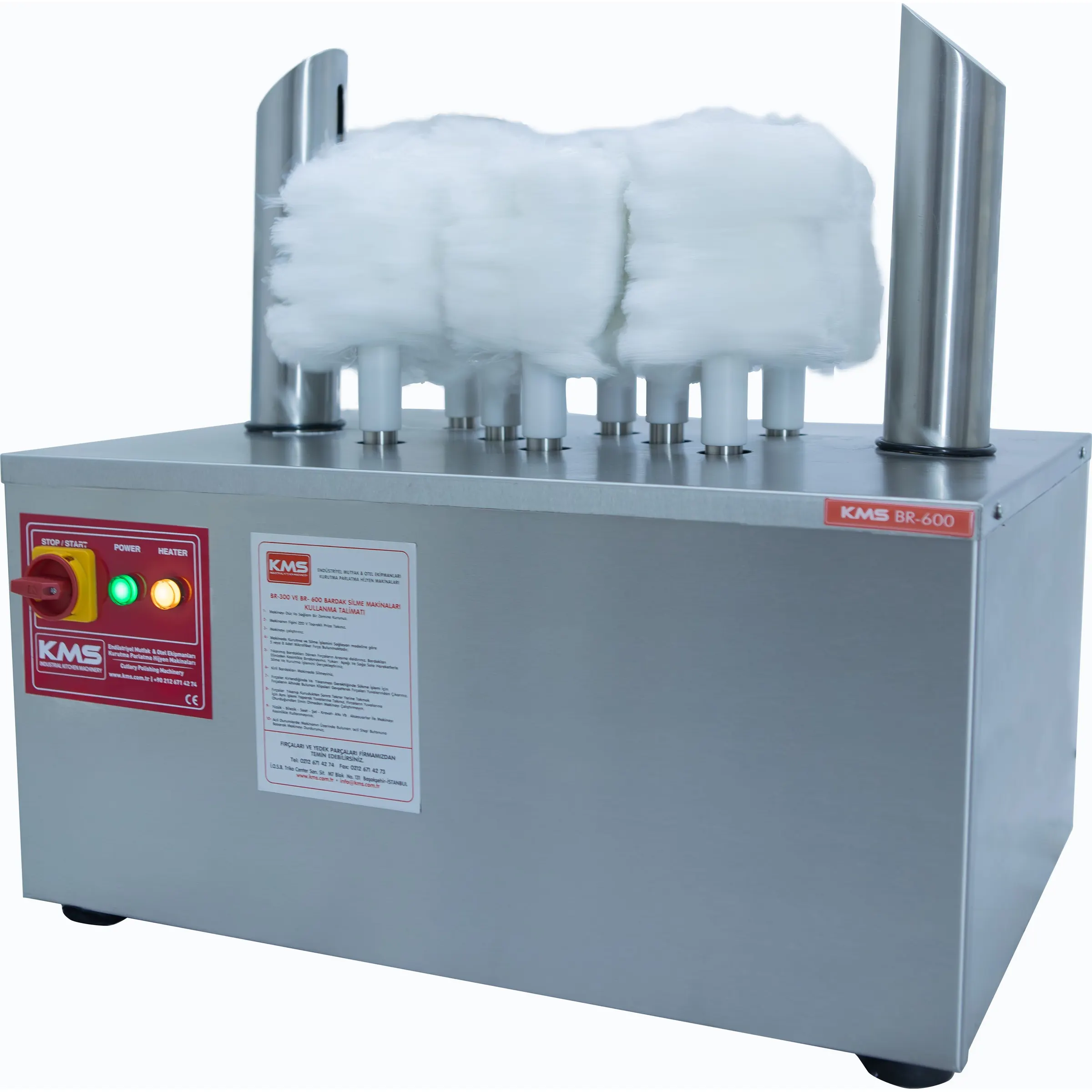 KMS BR-600 bardak silme makinası